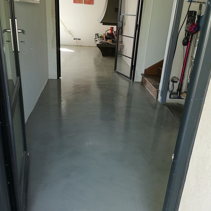Béton ciré couloir