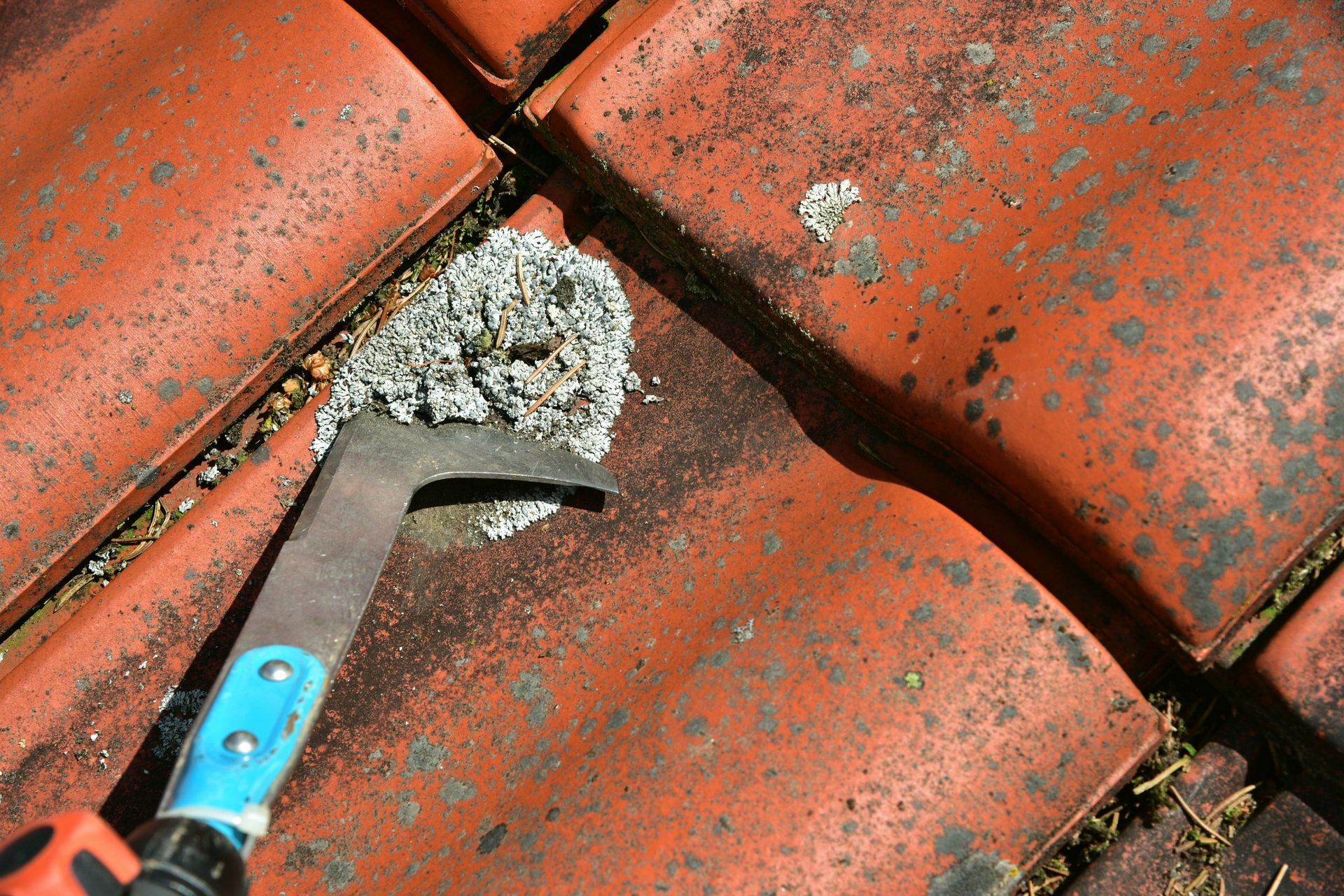 Outil pour décrocher les saletés des tuiles