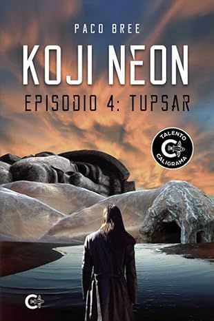 Un hombre está parado en el desierto en la portada de un libro.