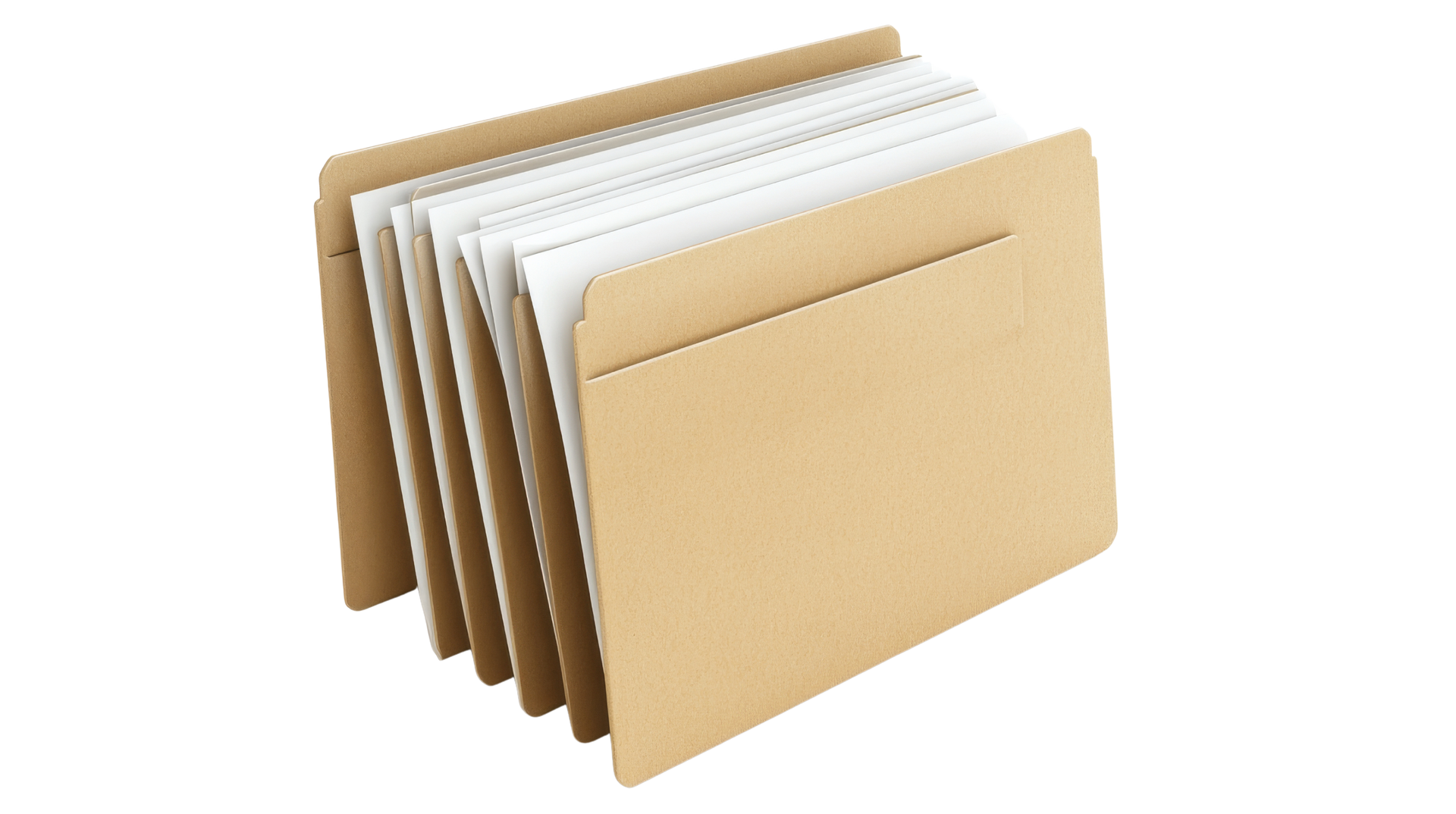 Un dossier avec des papiers à l'intérieur