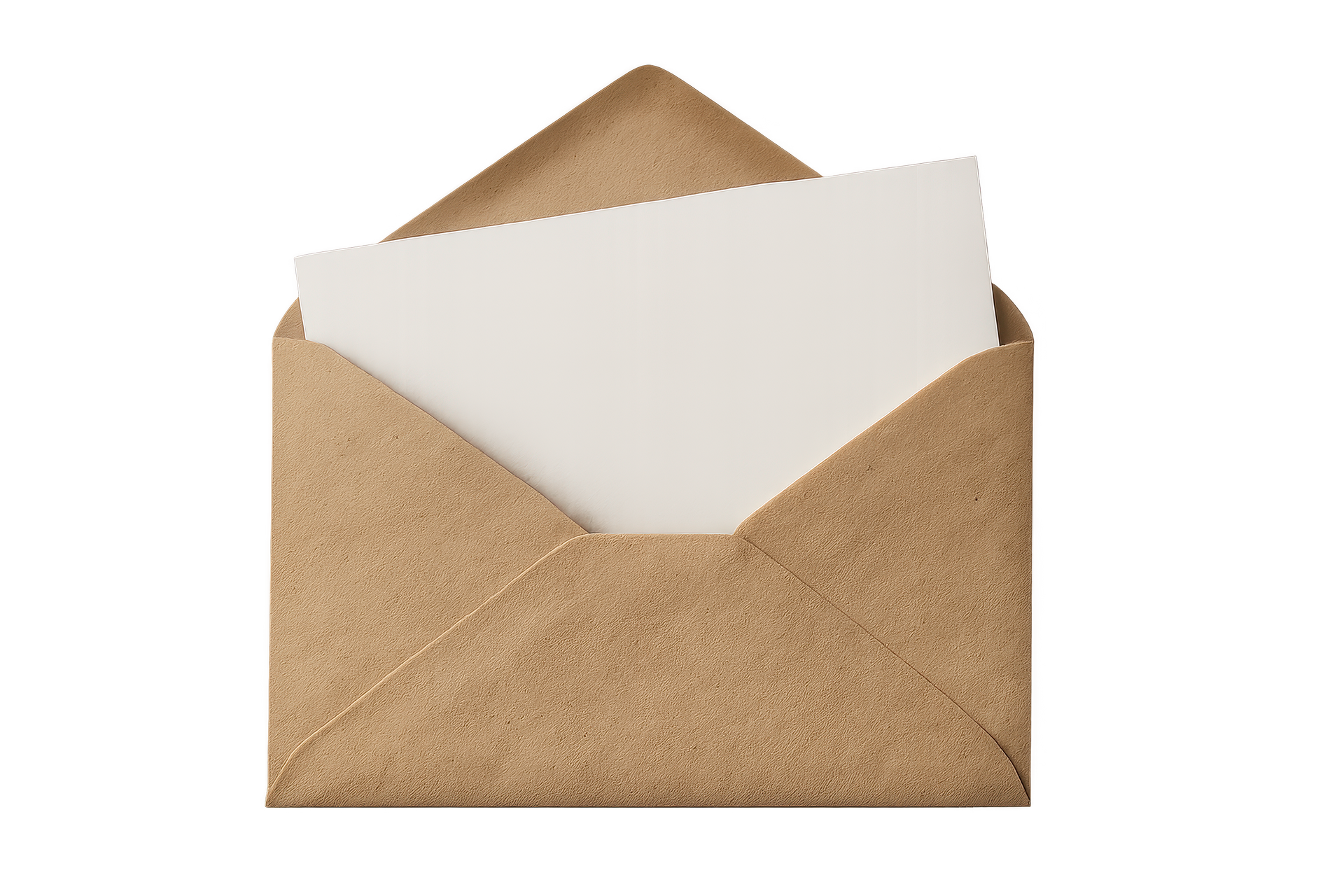 Une enveloppe avec une lettre