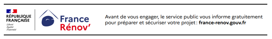 Bandeau d'information France Rénov'