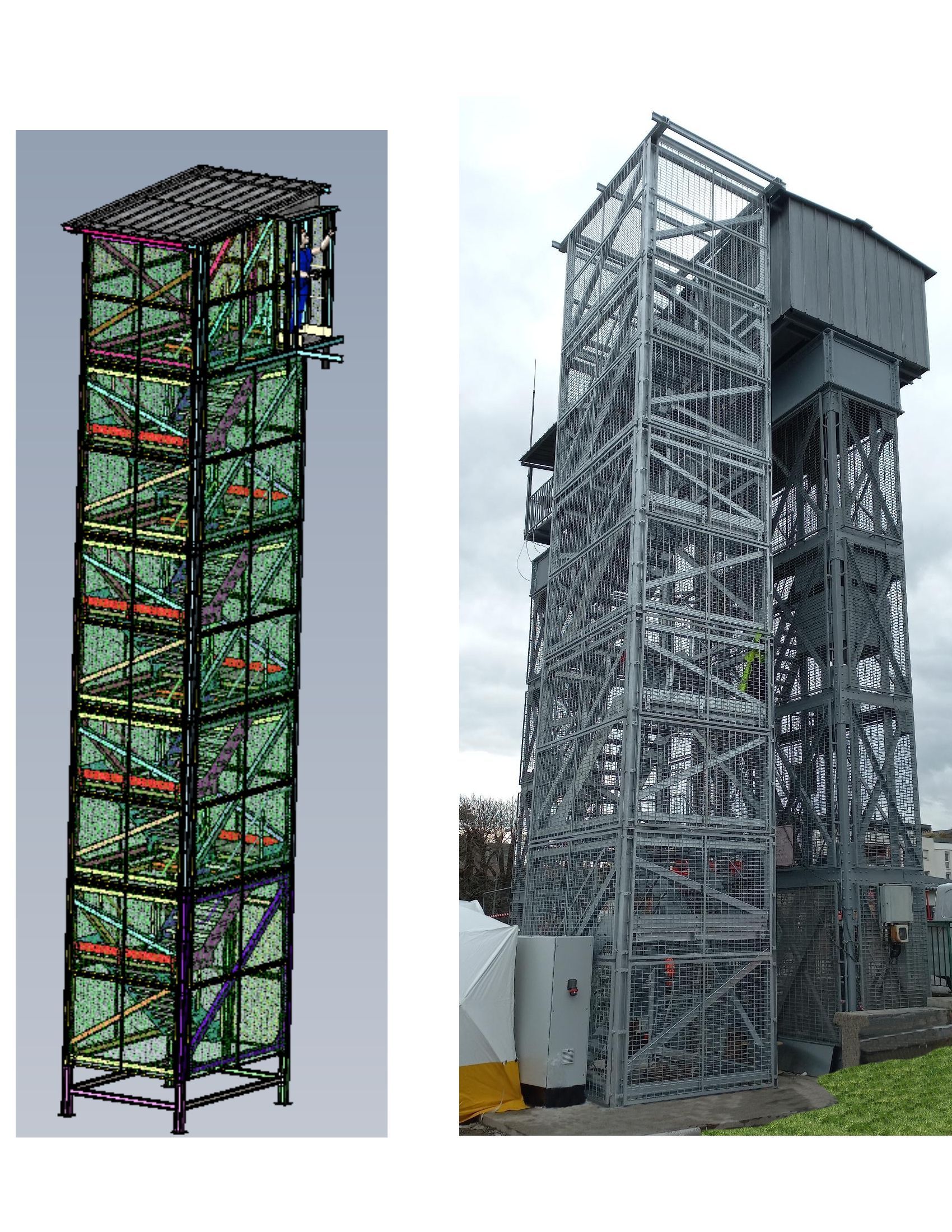 Plan et structure finale d'escaliers