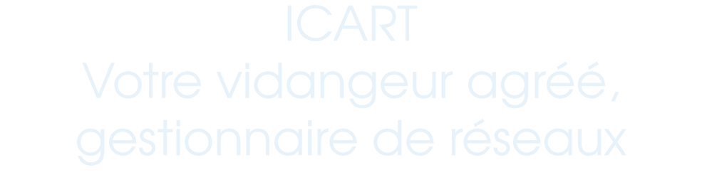 Logo d'ICART, fournisseur agréé de services de gestion des déchets et de réseaux, avec texte clair sur fond blanc.