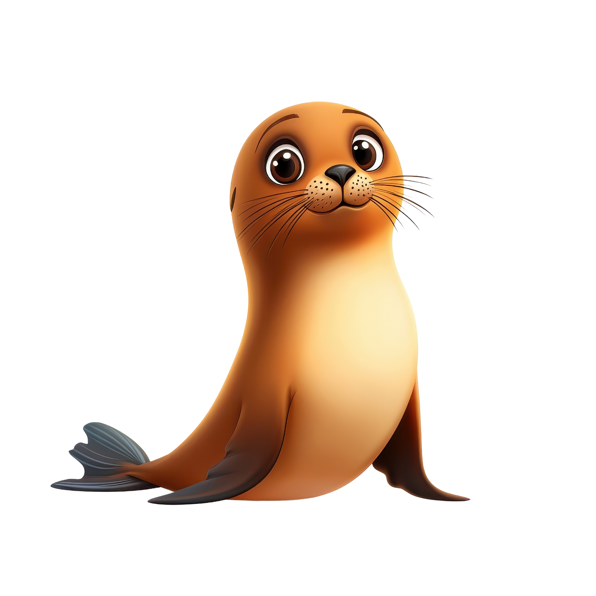 Un phoque marron