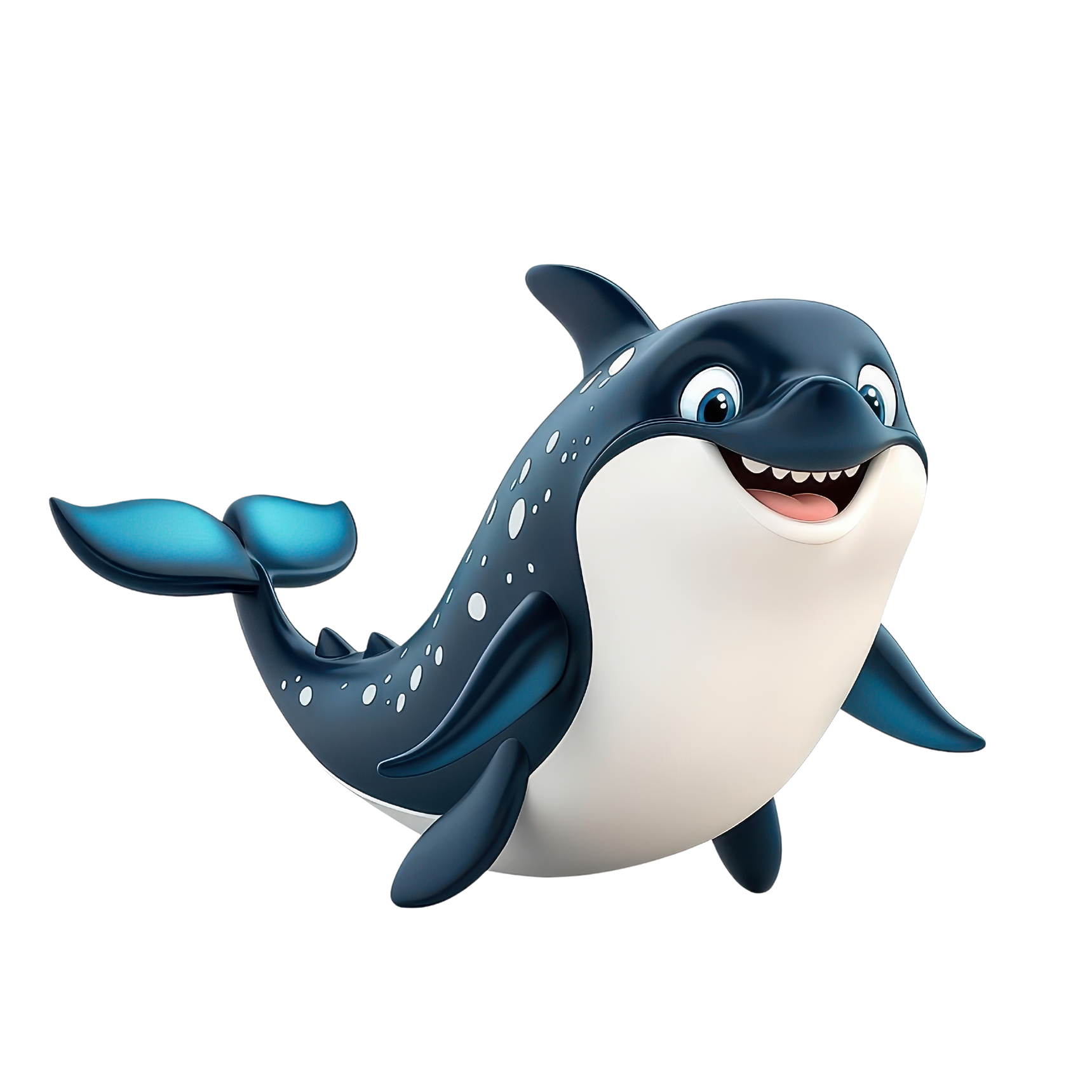 Une baleine noire et blanche