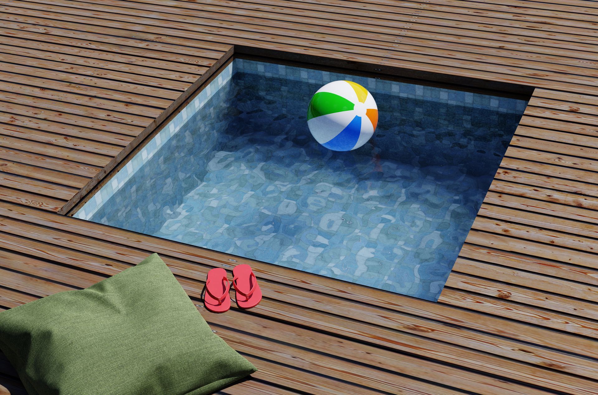 Plan 3D d'une minipiscine