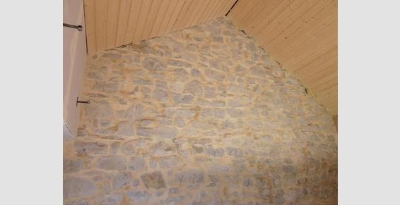 Mur intérieur joints de pierre