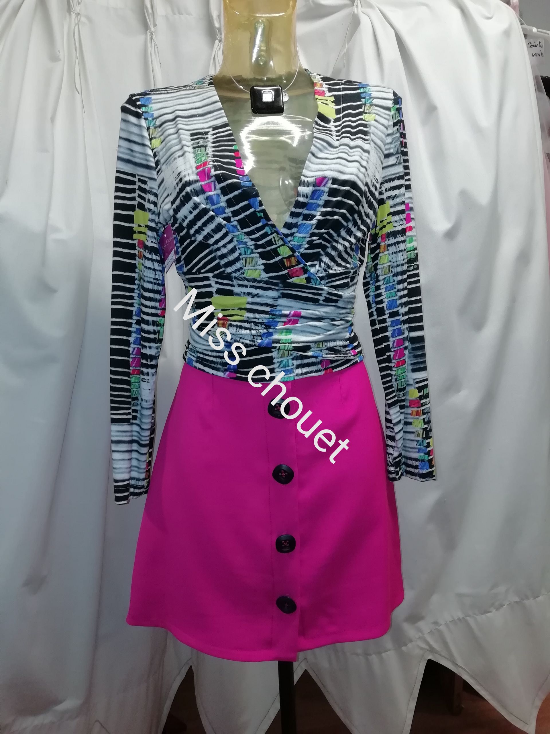 Ensemble jupe fushia