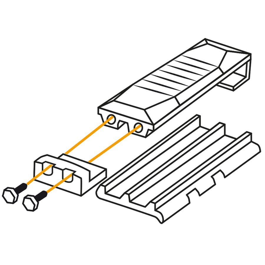 Schéma de fixation de patin type Clip