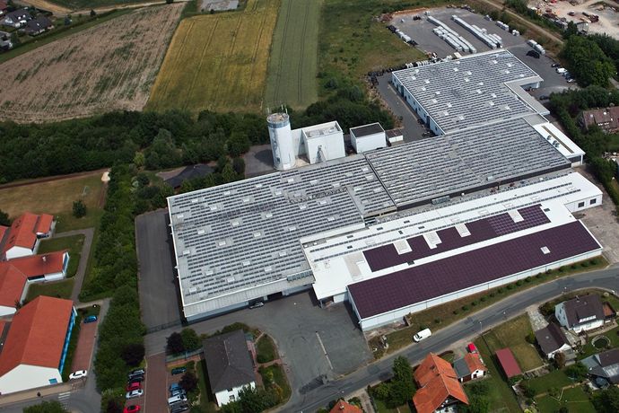 Bâtiment de l'entreprise TAGEX vu du ciel