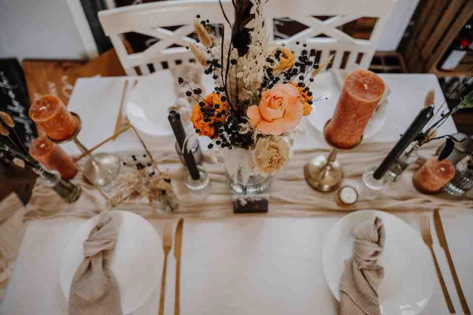 Deko für Hochzeitslocation