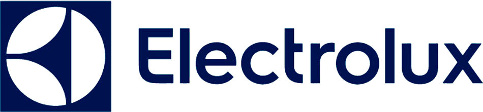 El logotipo de Electrolux se muestra sobre un fondo blanco.