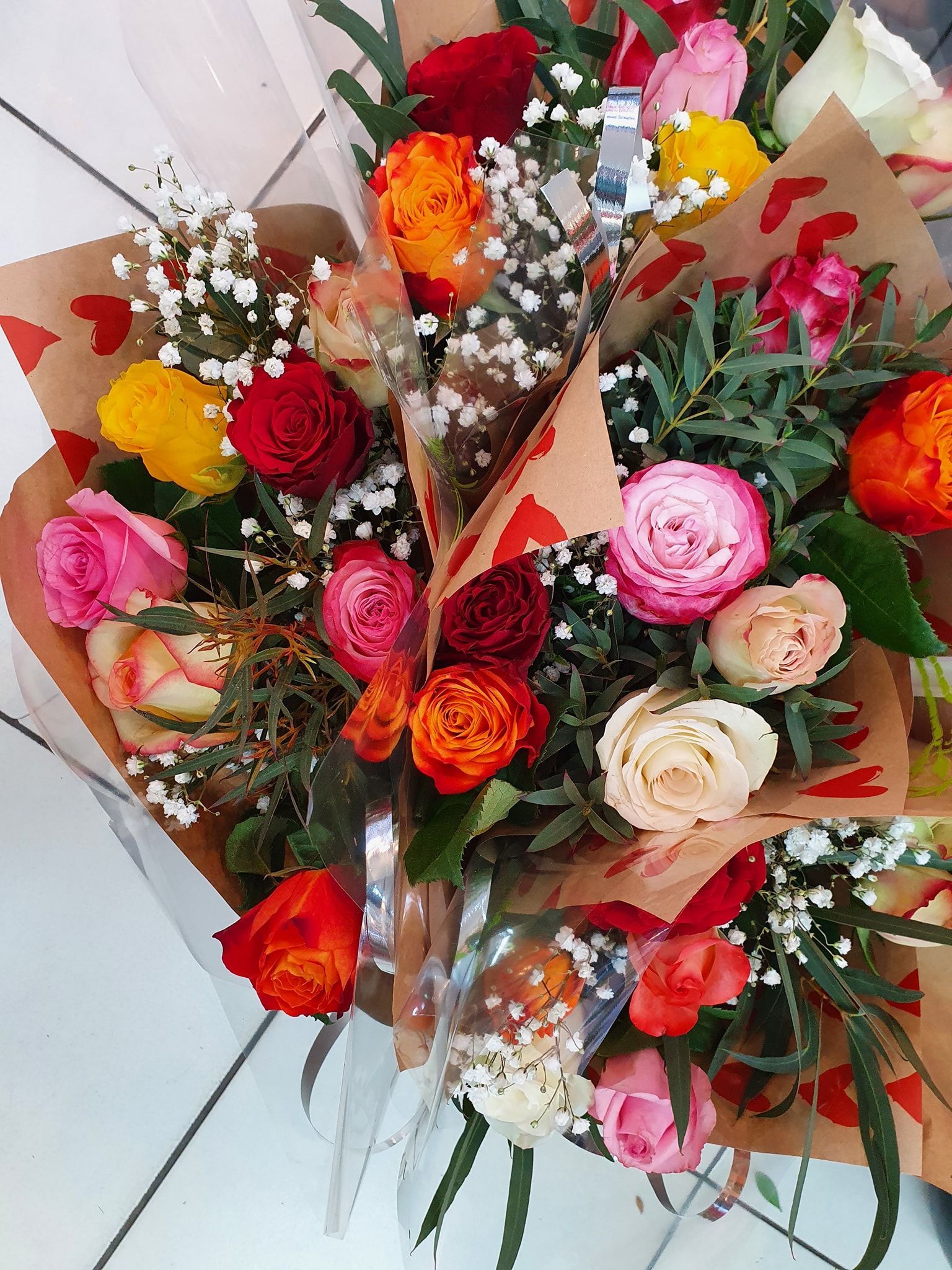 Bouquet de Saint-Valentin multicolore
