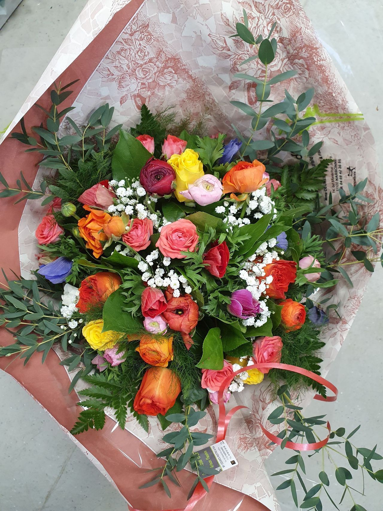 Grand bouquet multicolore