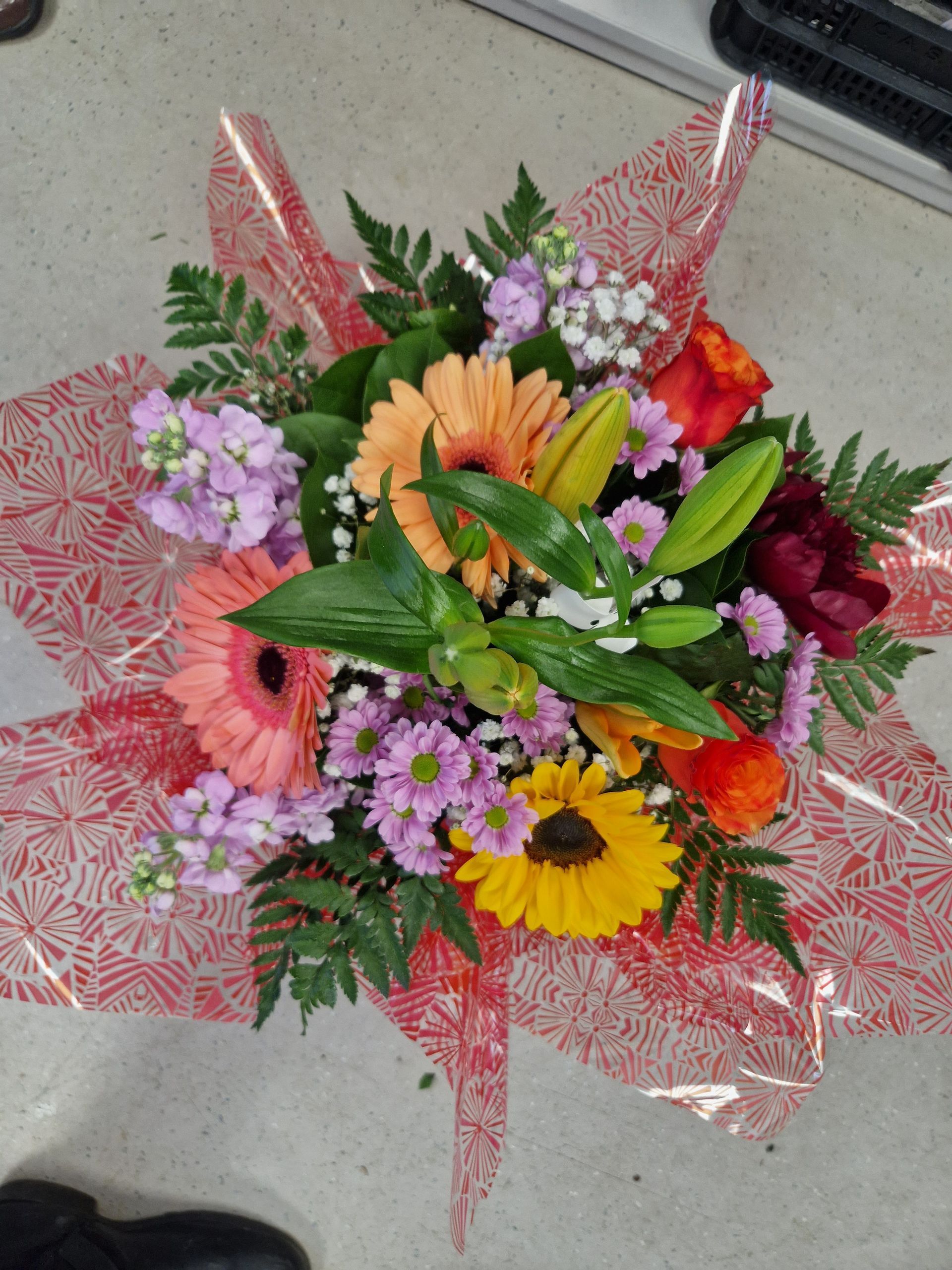 Composition de fleurs avec des gerberas