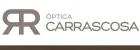 Un logotipo para una empresa llamada Óptica Carrascosa.