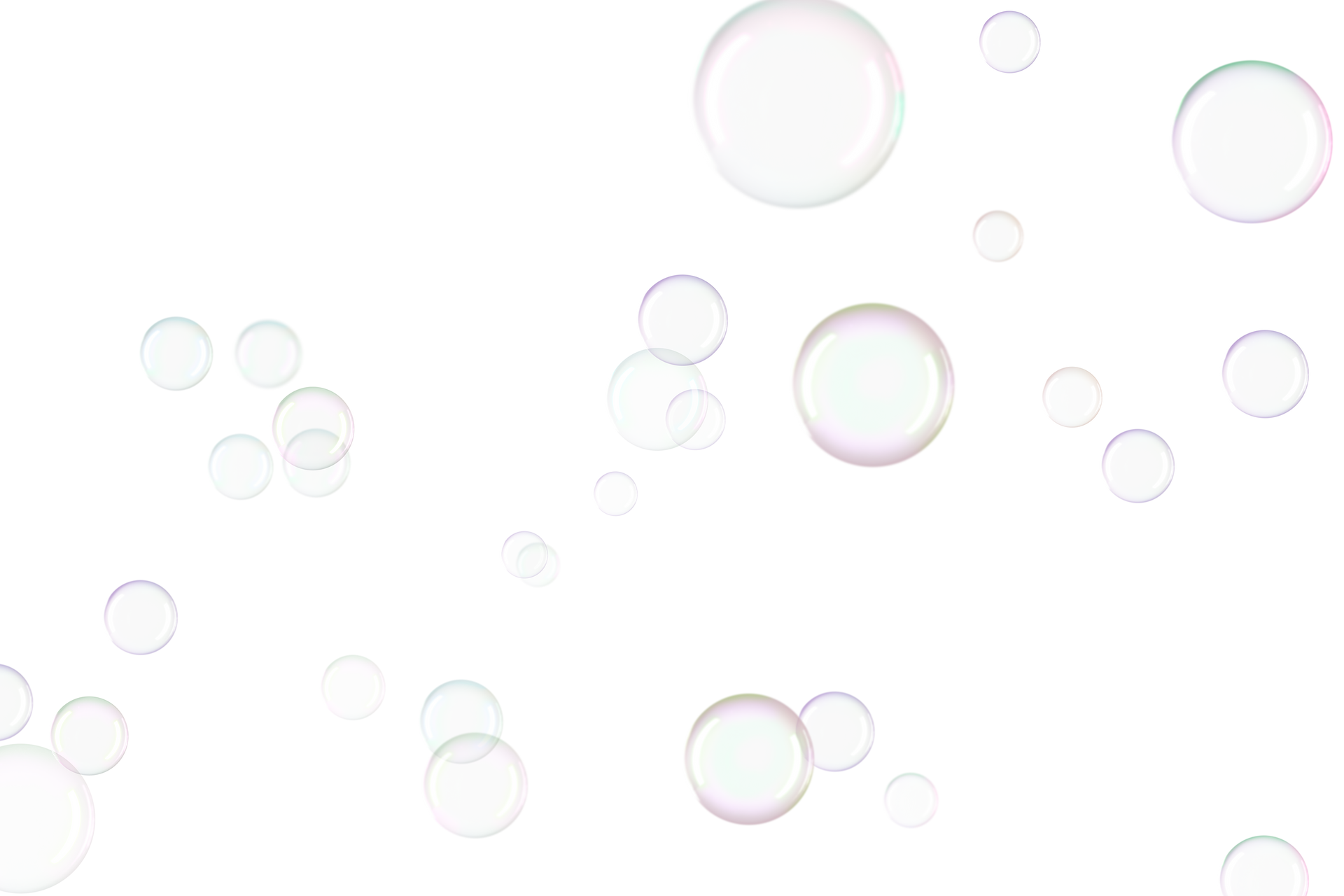 Des bulles de savon.