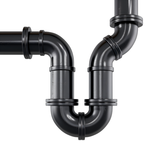 Un tuyau de canalisation en PVC.