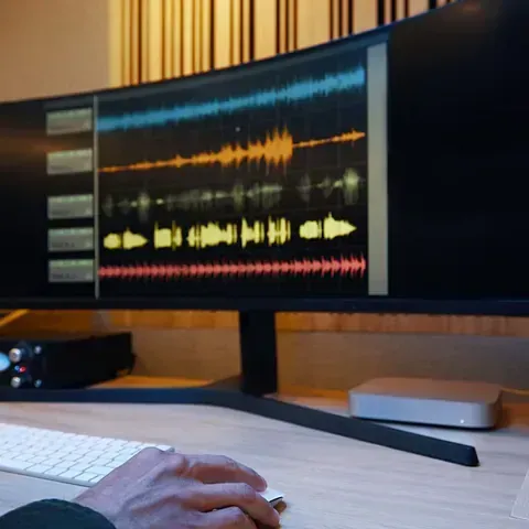 Una persona está escribiendo en un teclado frente a un monitor de computadora.