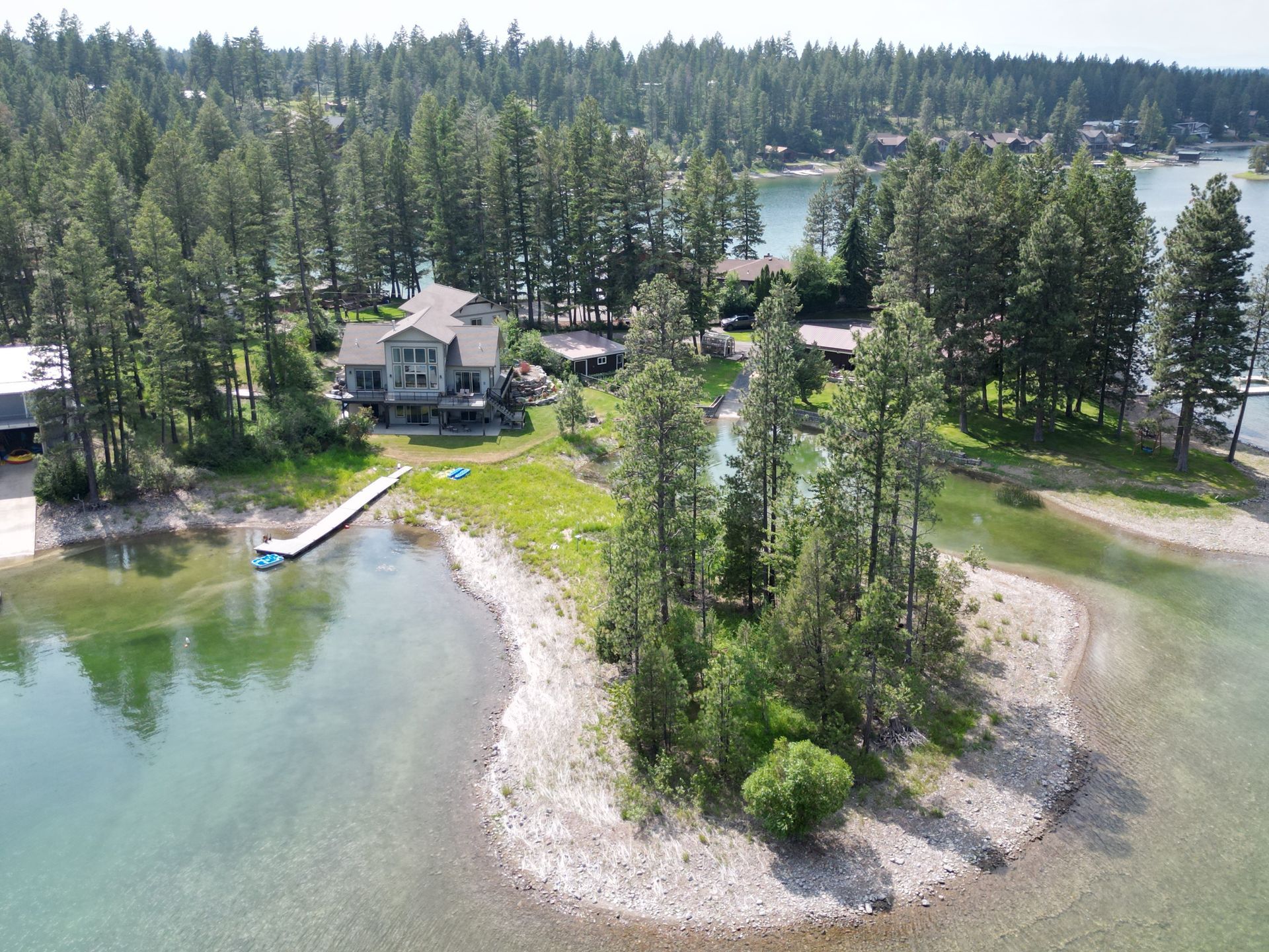 Ashley Lake Waterfront property, Heritage Retreat, great gathering place, Glacier Park, Enjoy Montana Vacation Rentals