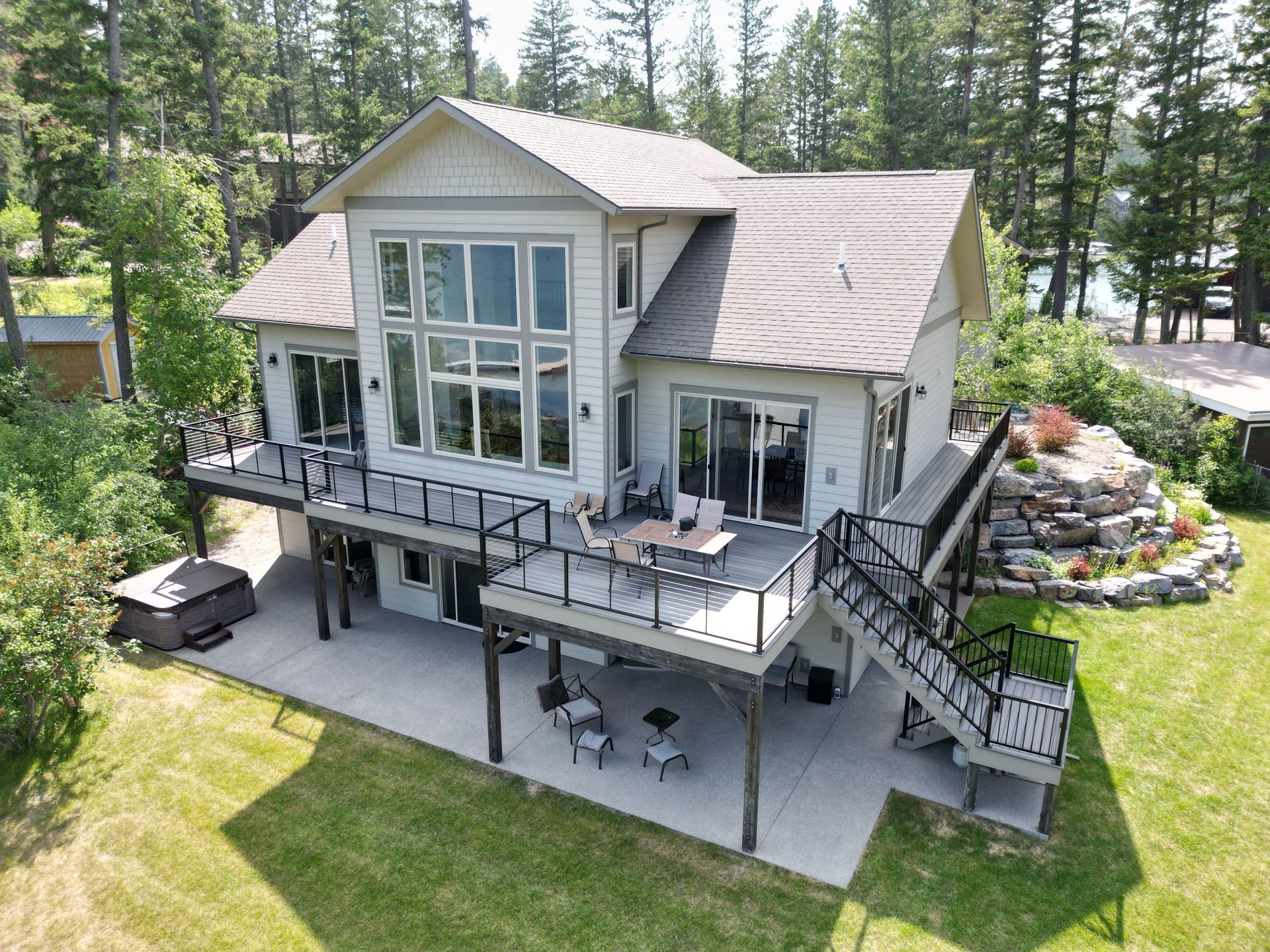 Ashley Lake Waterfront property, Heritage Retreat, great gathering place, Glacier Park, Enjoy Montana Vacation Rentals