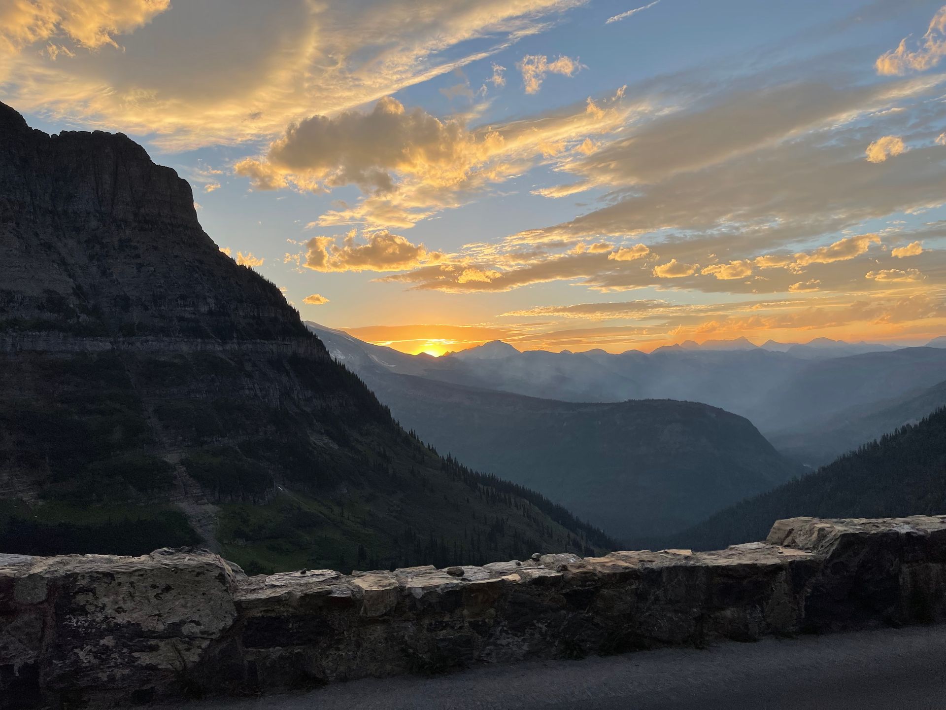 Glacier Park, Going to the Sun Road at Sunset, Montana Adventure, Enjoy Montana Vacation Rentals and Property Management