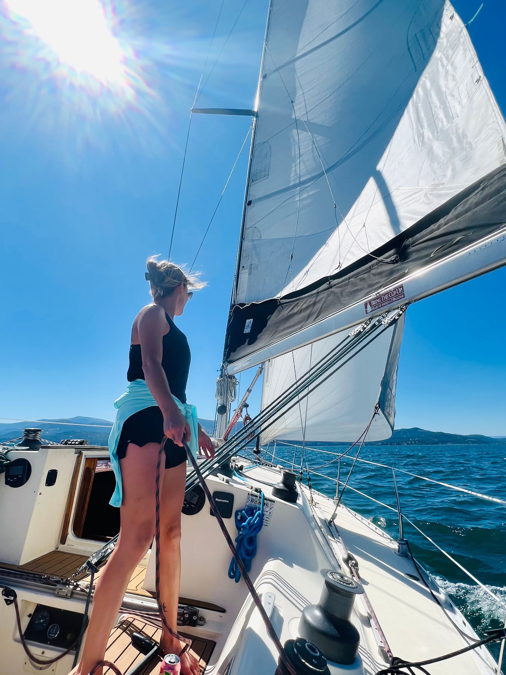 Sailing on Beautiful Flathead Lake, Montana, near Glacier Park, have an adventure with Big Sky Sails
