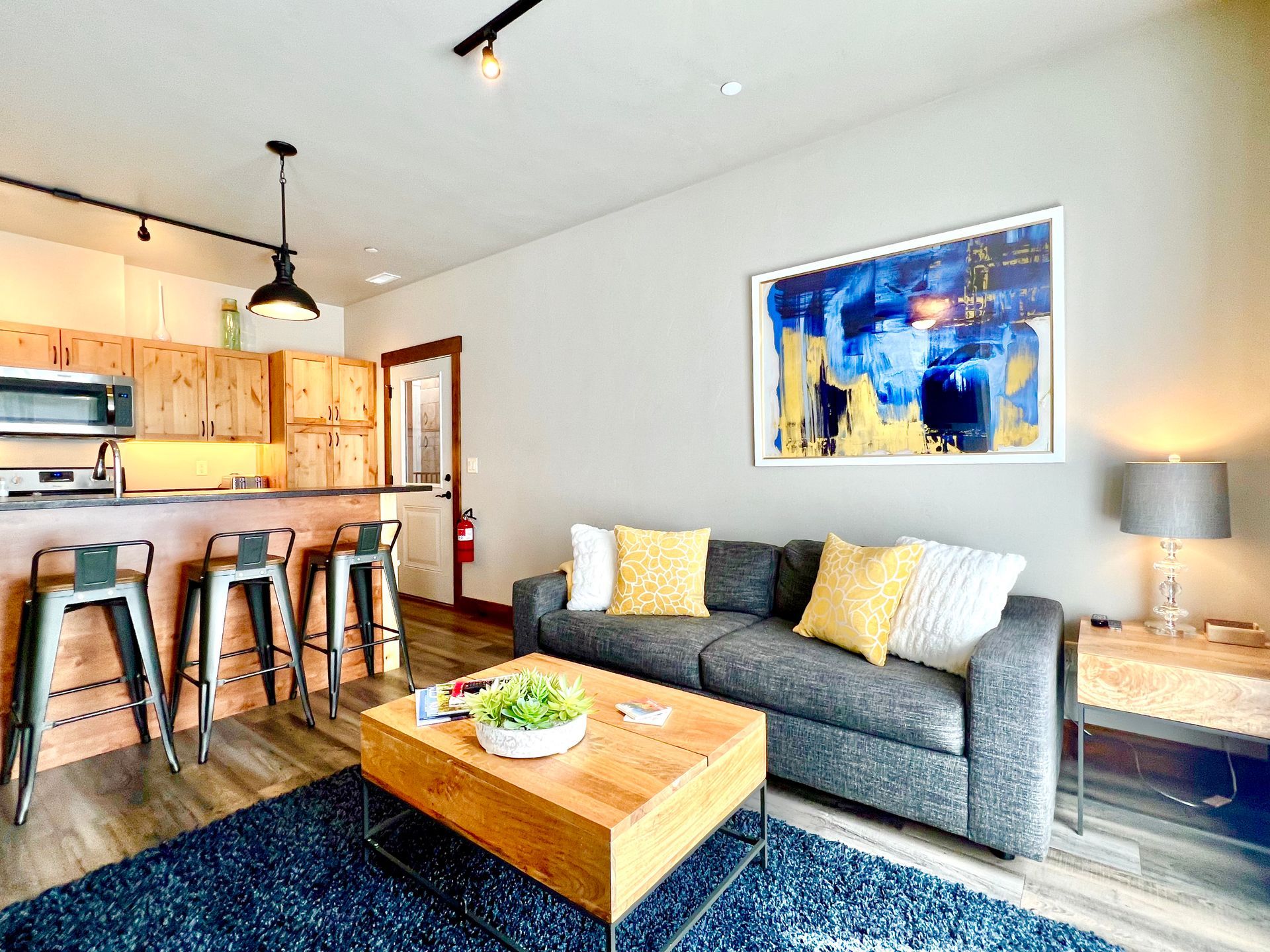 Mural Condo in Columbia Falls, perfect location near Glacier Park Enjoy Montana Vacation Rentals and Property Management