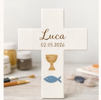 Holzkreuz mit dem Namen