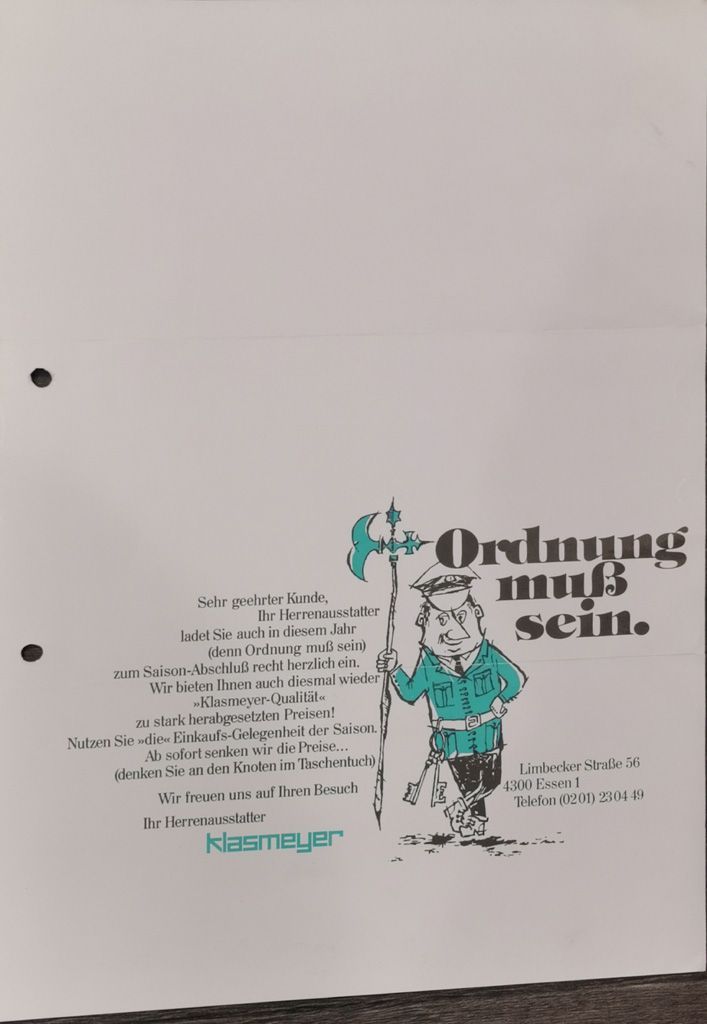 Klasmeyer Werbeanzeige