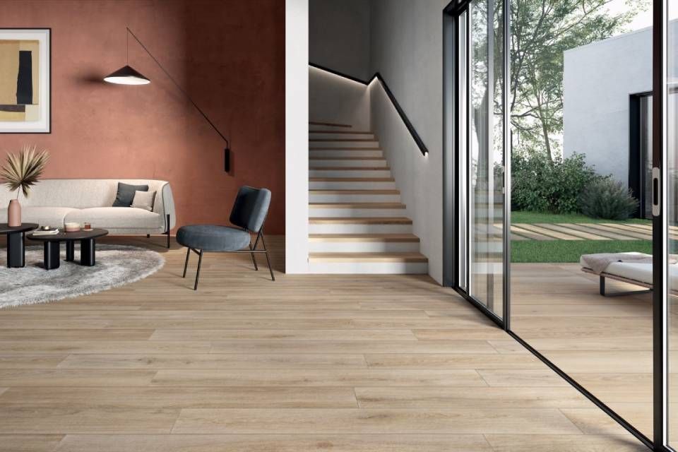 offene Loggia mit Parkett