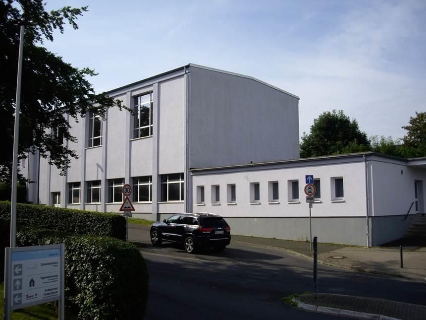 Bau der Schwimm- und Turnhalle im Jahr 1964