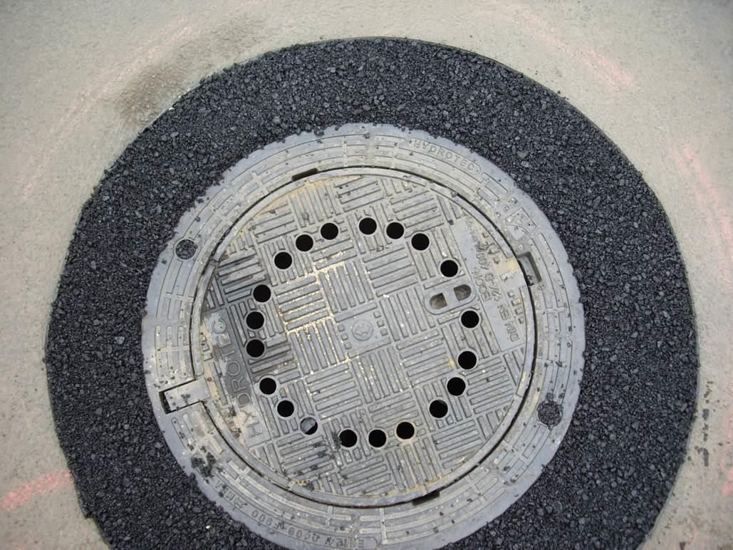 Fertig sanierter Kanaldeckel