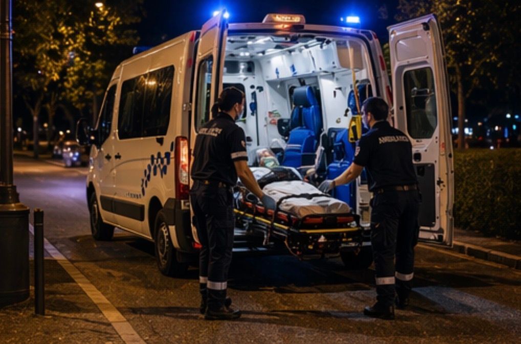 Intérieur d'une ambulance