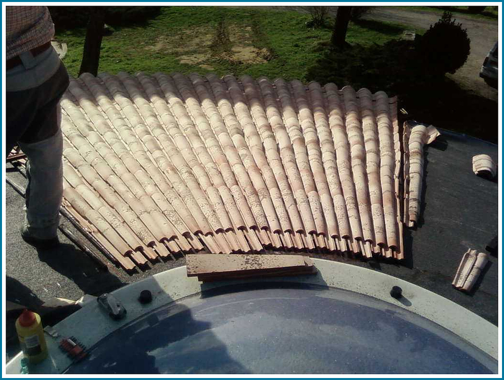 Réalisation couverture tuiles romanes