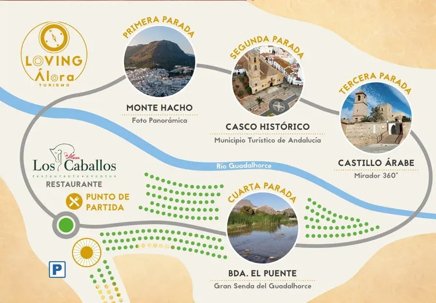 Un mapa que muestra la ubicación de un restaurante y un río.