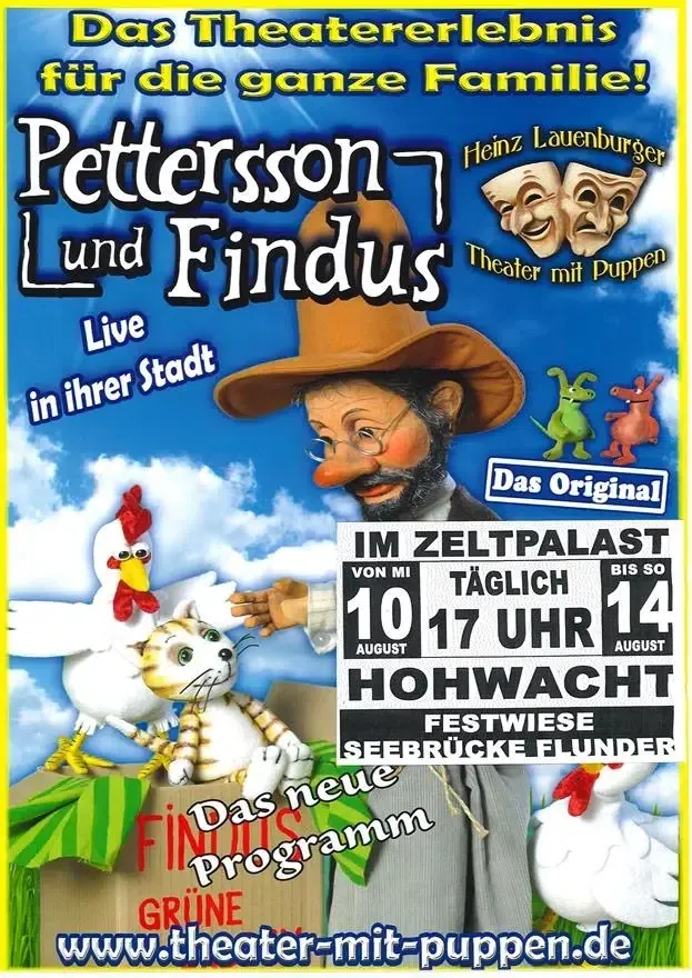 Ein Plakat für eine Petersson-Lund-Findus-Show