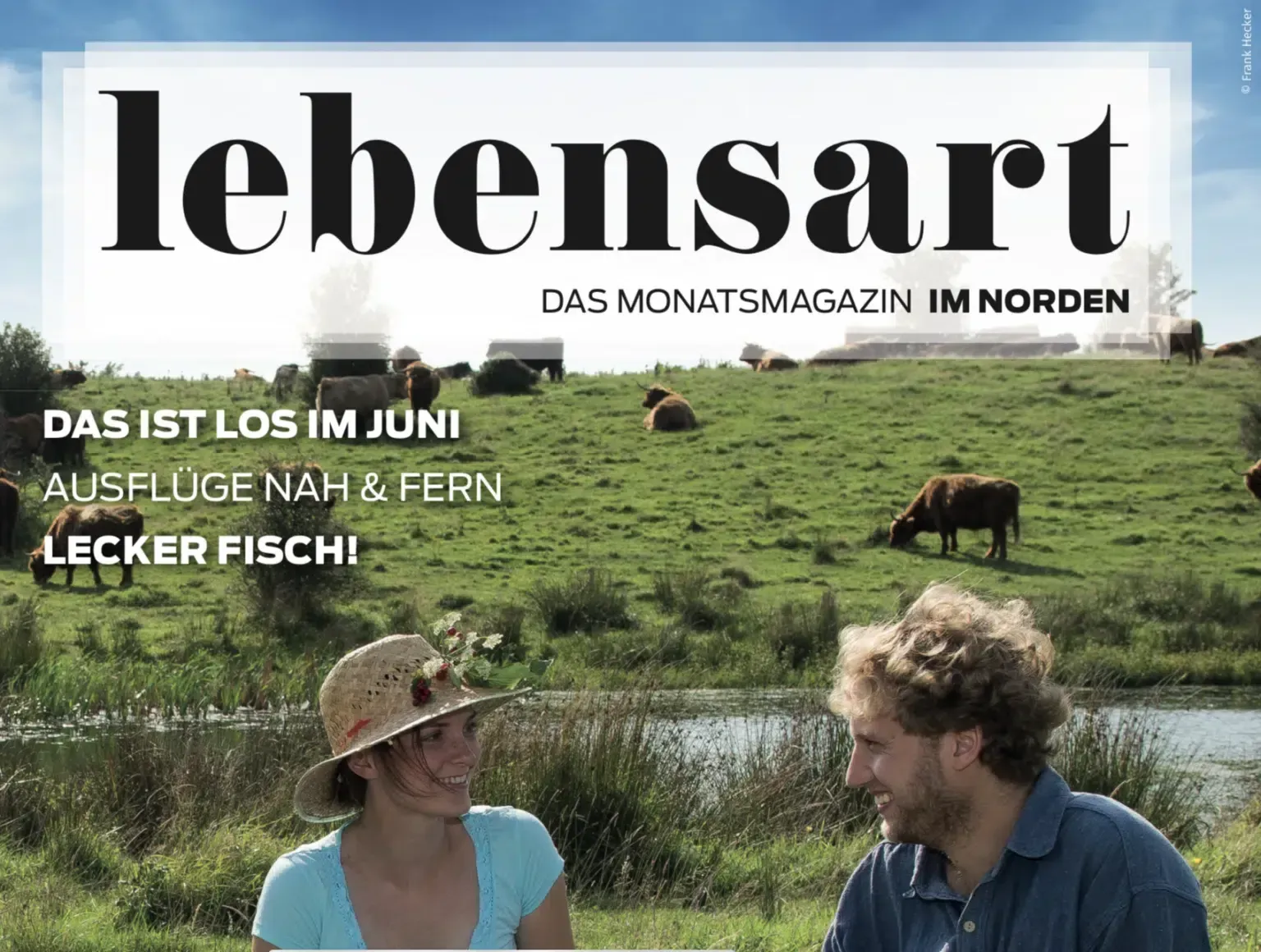 Ein Mann und eine Frau sind auf dem Cover einer Zeitschrift