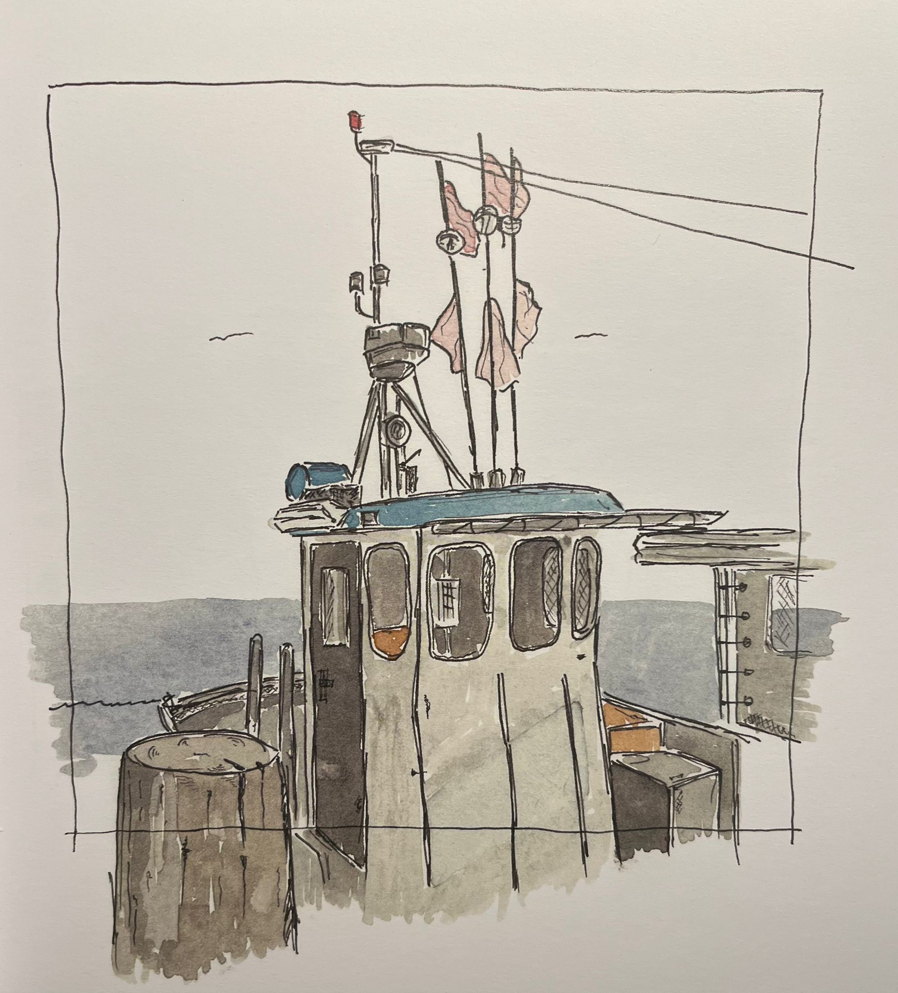 Eine Zeichnung eines Kutters