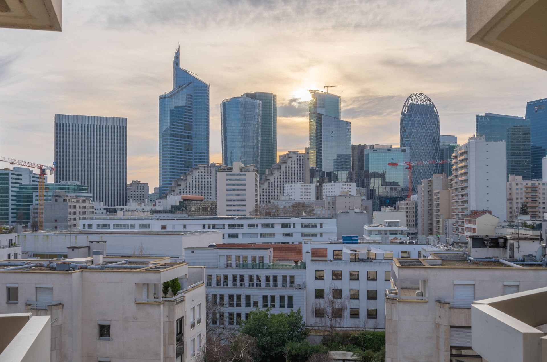 Vue d'une partie de Courbevoie et de la Défense.