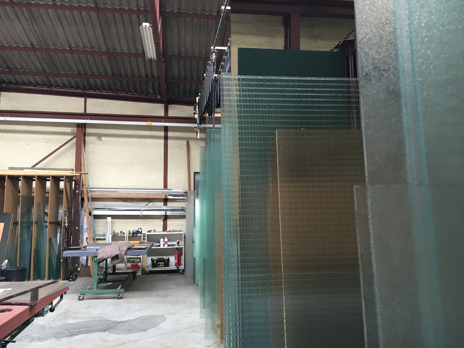 Notre stock de verre sur mesure toutes tailles.