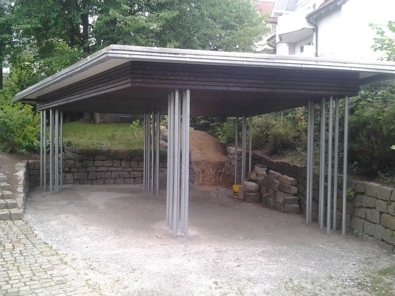 Doppelcarport, das von der Bescherer GmbH gebaut wurde