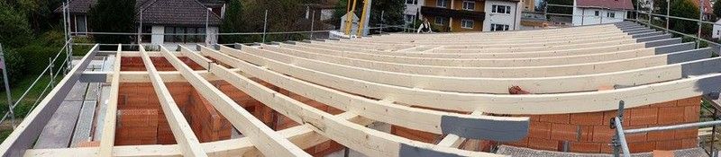 Wohnhausdachstuhl, der von der Bescherer GmbH gebaut wurde