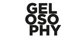 Un logotipo en blanco y negro para gel oso phy sobre un fondo blanco.