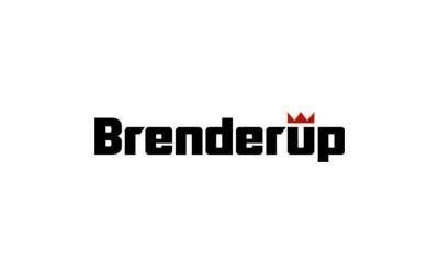 Brenderup-Logo: fetter schwarzer Text mit einer kleinen roten Krone über dem „u“ auf weißem Hintergrund.