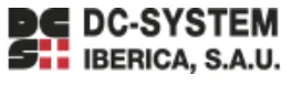 El logotipo de DC System Ibérica SAU se muestra sobre un fondo blanco.