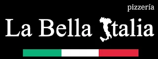 Un logotipo para una pizzería llamada la bella italia