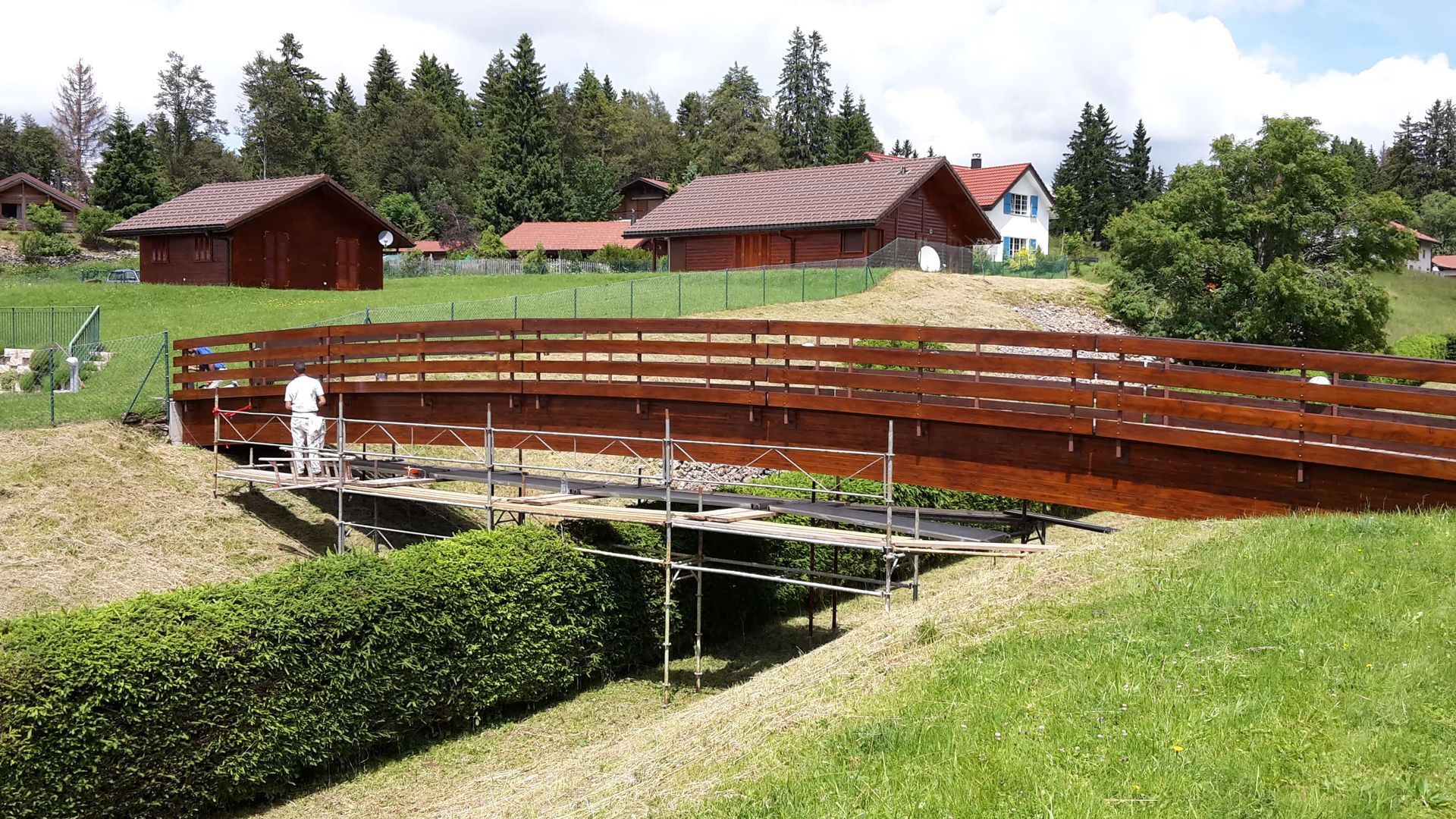 Peinture d'une passerelle - Pascal Dubugnon entreprise de peinture