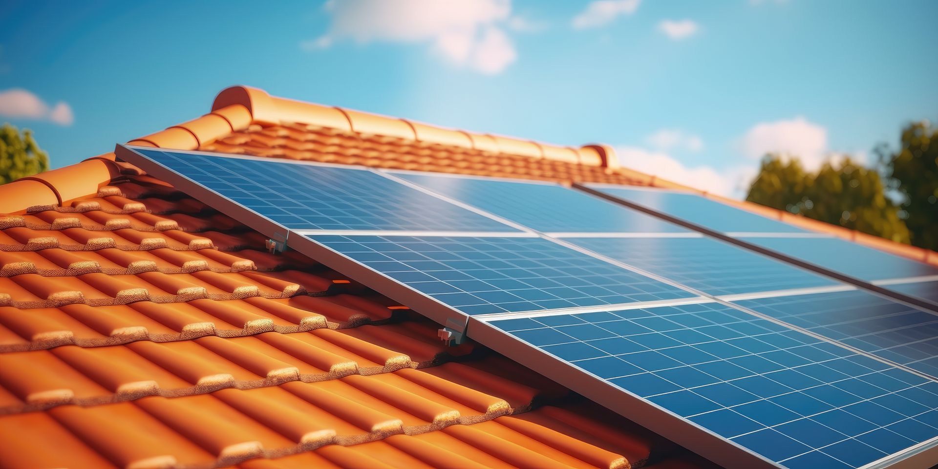 Panneaux photovoltaïques sur une toiture